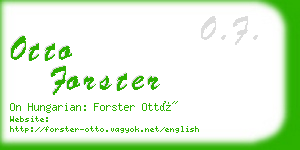 otto forster business card